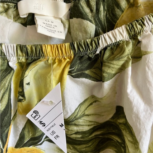 Off the shoulder lemon top h&m crop puff sleeve - Picture 4 of 8